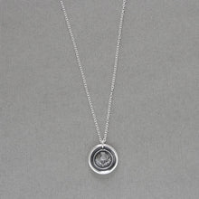 Load image into Gallery viewer, Thistle Wax Seal Necklace In Silver - Scottish heritage emblem jewelry - RQP Studio