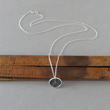 Load image into Gallery viewer, Thistle Wax Seal Necklace In Silver - Scottish heritage emblem jewelry - RQP Studio