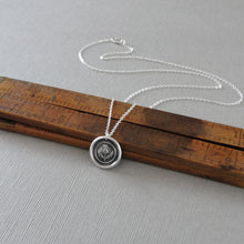 Load image into Gallery viewer, Thistle Wax Seal Necklace In Silver - Scottish heritage emblem jewelry - RQP Studio