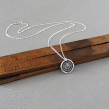 Load image into Gallery viewer, Thistle Wax Seal Necklace In Silver - Scottish heritage emblem jewelry - RQP Studio