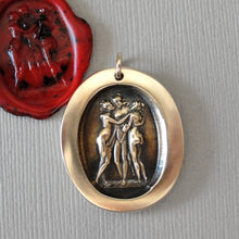 Load image into Gallery viewer, The Three Graces - Wax Seal Pendant Antonio Canova's Charites - Antique Wax Seal Jewelry