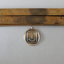 Load image into Gallery viewer, Through Difficulties - Wax Seal Pendant With Hand Holding Cross - Antique Bronze Faith Wax Seal Charm Jewelry