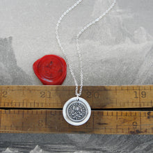 Load image into Gallery viewer, Thy Sweetness Is My Life - Silver Rose Wax Seal Necklace