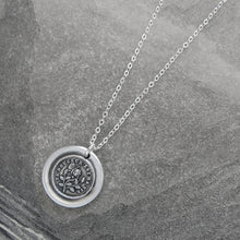 Load image into Gallery viewer, Thy Sweetness Is My Life - Silver Rose Wax Seal Necklace