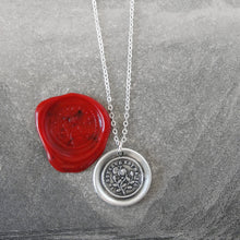 Load image into Gallery viewer, Thy Sweetness Is My Life - Silver Rose Wax Seal Necklace