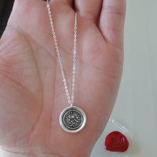 Load image into Gallery viewer, Thy Sweetness Is My Life - Silver Rose Wax Seal Necklace