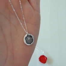 Load image into Gallery viewer, Nothing In Life Is Permanent - Silver Wax Seal Necklace With Leopard Head