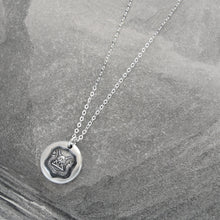 Load image into Gallery viewer, Nothing In Life Is Permanent - Silver Wax Seal Necklace With Leopard Head