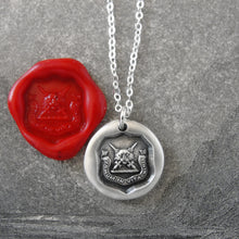 Load image into Gallery viewer, Nothing In Life Is Permanent - Silver Wax Seal Necklace With Leopard Head