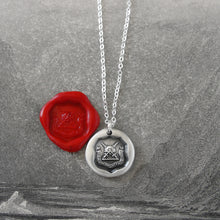 Load image into Gallery viewer, Nothing In Life Is Permanent - Silver Wax Seal Necklace With Leopard Head