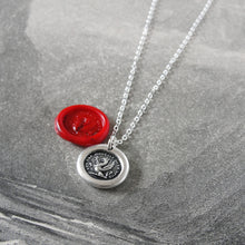 Load image into Gallery viewer, What I Wish Is Not Mortal - Silver Griffin Wax Seal Necklace