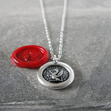 Load image into Gallery viewer, What I Wish Is Not Mortal - Silver Griffin Wax Seal Necklace