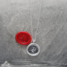 Load image into Gallery viewer, What I Wish Is Not Mortal - Silver Griffin Wax Seal Necklace