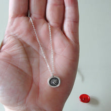 Load image into Gallery viewer, What I Wish Is Not Mortal - Silver Griffin Wax Seal Necklace