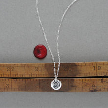 Load image into Gallery viewer, Tiny Silver Butterfly Wax Seal Necklace - Emblem Of The Soul Psyche
