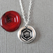 Load image into Gallery viewer, Tiny Silver Butterfly Wax Seal Necklace - Emblem Of The Soul Psyche