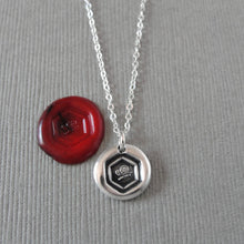 Load image into Gallery viewer, Tiny Silver Butterfly Wax Seal Necklace - Emblem Of The Soul Psyche
