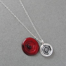 Load image into Gallery viewer, Tiny Silver Butterfly Wax Seal Necklace - Emblem Of The Soul Psyche