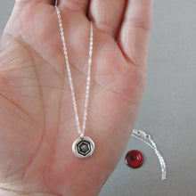 Load image into Gallery viewer, Tiny Silver Butterfly Wax Seal Necklace - Emblem Of The Soul Psyche