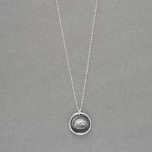 Load image into Gallery viewer, Tit For Tat - Wax Seal Necklace In Silver With Cat And Mouse - Antique Wax Seal Jewelry