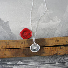 Load image into Gallery viewer, Together Forever - Silver Wax Seal Necklace Love Hearts - RQP Studio