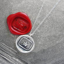 Load image into Gallery viewer, Together Forever - Silver Wax Seal Necklace Love Hearts - RQP Studio