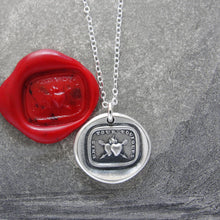 Load image into Gallery viewer, Together Forever - Silver Wax Seal Necklace Love Hearts - RQP Studio
