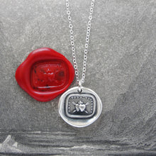 Load image into Gallery viewer, Together Forever - Silver Wax Seal Necklace Love Hearts - RQP Studio