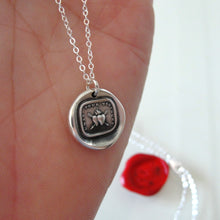 Load image into Gallery viewer, Together Forever - Silver Wax Seal Necklace Love Hearts - RQP Studio