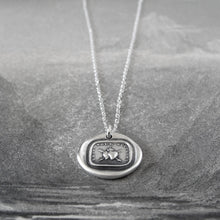 Load image into Gallery viewer, Together Forever - Silver Wax Seal Necklace Love Hearts - RQP Studio