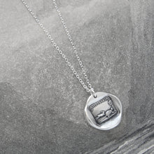 Load image into Gallery viewer, Tortoise And Hare - Silver Wax Seal Necklace Aesop Fable Wax Seal Jewelry - RQP Studio