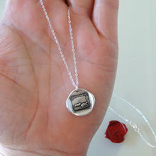 Load image into Gallery viewer, Tortoise And Hare - Silver Wax Seal Necklace Aesop Fable Wax Seal Jewelry - RQP Studio