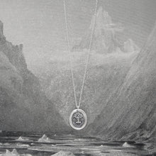 Load image into Gallery viewer, Why Wish For What You Have - Tree of Life Wax Seal Necklace - Silver Wax Seal Jewelry Pelican Piety Latin Motto