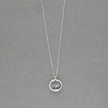 Load image into Gallery viewer, Come What May - Silver Wax Seal Necklace Scottish Motto Rock Solid