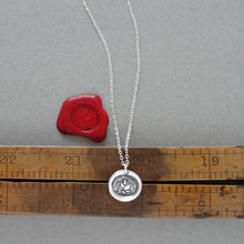 Load image into Gallery viewer, Come What May - Silver Wax Seal Necklace Scottish Motto Rock Solid