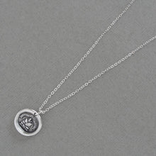 Load image into Gallery viewer, Come What May - Silver Wax Seal Necklace Scottish Motto Rock Solid