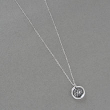 Load image into Gallery viewer, Come What May - Silver Wax Seal Necklace Scottish Motto Rock Solid