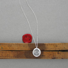 Load image into Gallery viewer, Unbroken Hope - Wax Seal Necklace With Ship In Distress - Antique Silver Wax Seal Jewelry Courage Motto