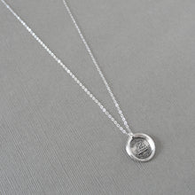 Load image into Gallery viewer, Unbroken Hope - Wax Seal Necklace With Ship In Distress - Antique Silver Wax Seal Jewelry Courage Motto
