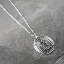 Load image into Gallery viewer, Think For Yourself - Silver Unicorn Wax Seal Necklace - Strength Bravery