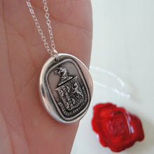Load image into Gallery viewer, Think For Yourself - Silver Unicorn Wax Seal Necklace - Strength Bravery