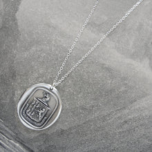 Load image into Gallery viewer, Think For Yourself - Silver Unicorn Wax Seal Necklace - Strength Bravery