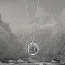 Load image into Gallery viewer, Think For Yourself - Silver Unicorn Wax Seal Necklace - Strength Bravery