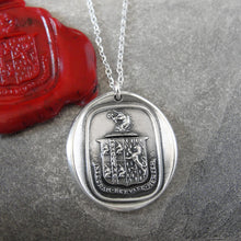 Load image into Gallery viewer, Think For Yourself - Silver Unicorn Wax Seal Necklace - Strength Bravery