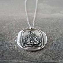 Load image into Gallery viewer, Think For Yourself - Silver Unicorn Wax Seal Necklace - Strength Bravery