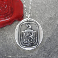 Load image into Gallery viewer, Think For Yourself - Silver Unicorn Wax Seal Necklace - Strength Bravery