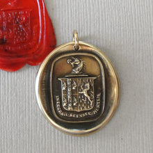 Load image into Gallery viewer, Think For Yourself - Unicorn Wax Seal Pendant - Antique Wax Seal Jewelry Bronze Strength Bravery