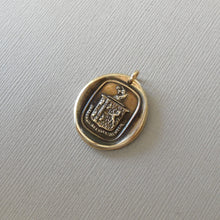 Load image into Gallery viewer, Think For Yourself - Unicorn Wax Seal Pendant - Antique Wax Seal Jewelry Bronze Strength Bravery
