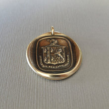 Load image into Gallery viewer, Think For Yourself - Unicorn Wax Seal Pendant - Antique Wax Seal Jewelry Bronze Strength Bravery