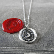 Load image into Gallery viewer, I Trust In The Lord - Silver Unicorn Wax Seal Necklace